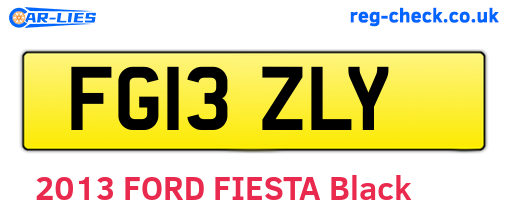 FG13ZLY are the vehicle registration plates.