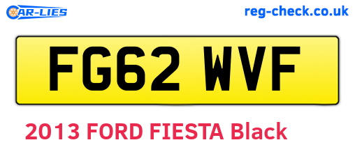 FG62WVF are the vehicle registration plates.