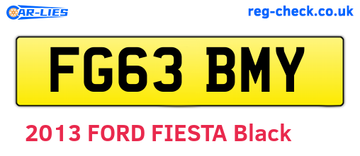 FG63BMY are the vehicle registration plates.