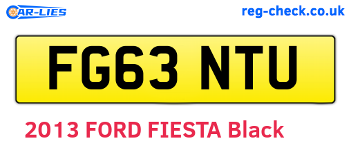 FG63NTU are the vehicle registration plates.