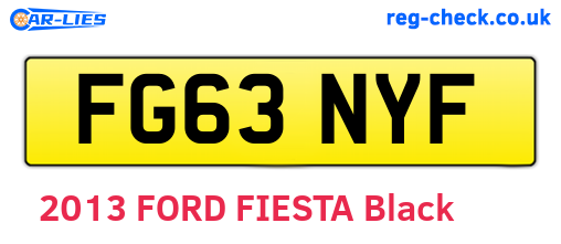 FG63NYF are the vehicle registration plates.