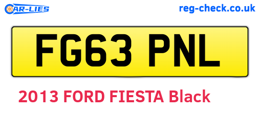 FG63PNL are the vehicle registration plates.