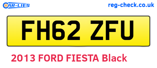 FH62ZFU are the vehicle registration plates.