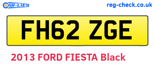 FH62ZGE are the vehicle registration plates.