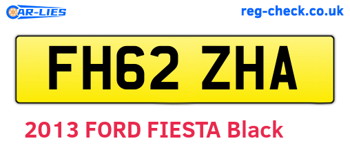 FH62ZHA are the vehicle registration plates.