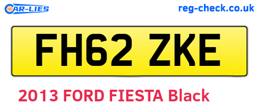 FH62ZKE are the vehicle registration plates.