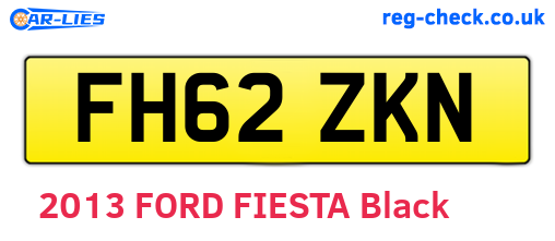 FH62ZKN are the vehicle registration plates.