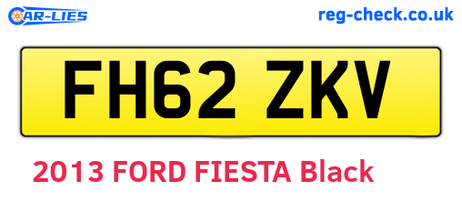 FH62ZKV are the vehicle registration plates.