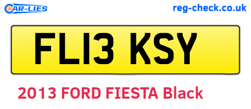 FL13KSY are the vehicle registration plates.