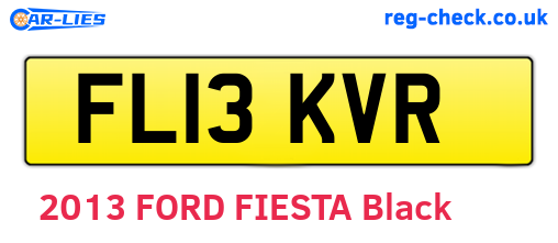 FL13KVR are the vehicle registration plates.
