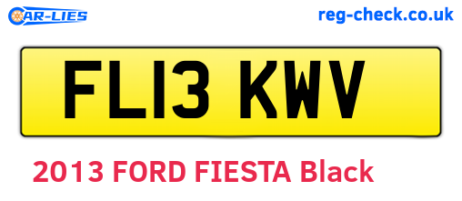 FL13KWV are the vehicle registration plates.