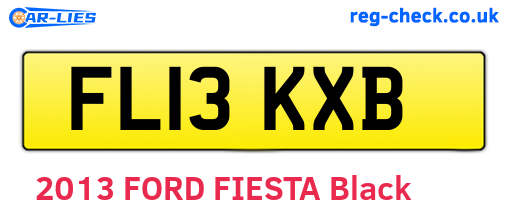 FL13KXB are the vehicle registration plates.