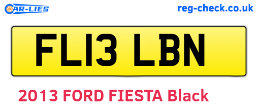 FL13LBN are the vehicle registration plates.