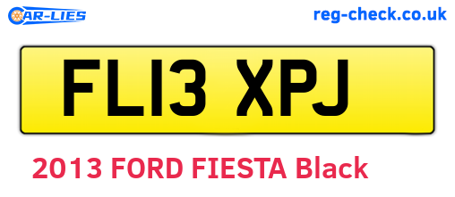 FL13XPJ are the vehicle registration plates.