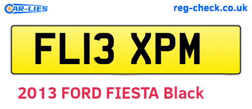 FL13XPM are the vehicle registration plates.