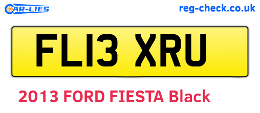 FL13XRU are the vehicle registration plates.