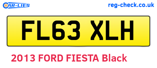 FL63XLH are the vehicle registration plates.