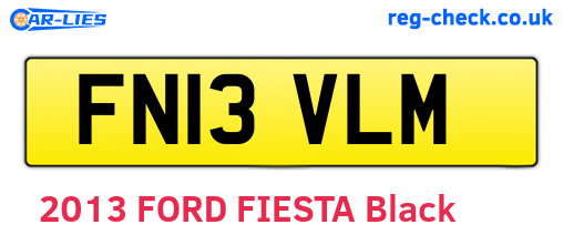 FN13VLM are the vehicle registration plates.