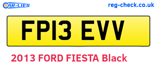 FP13EVV are the vehicle registration plates.