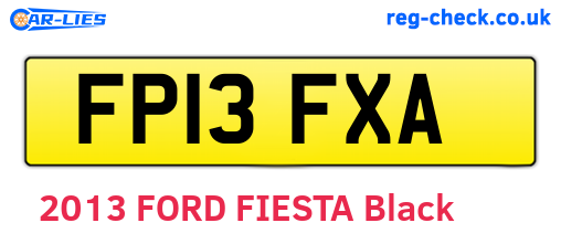FP13FXA are the vehicle registration plates.