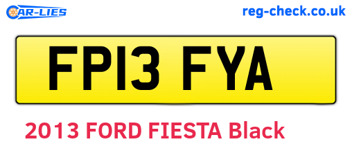 FP13FYA are the vehicle registration plates.