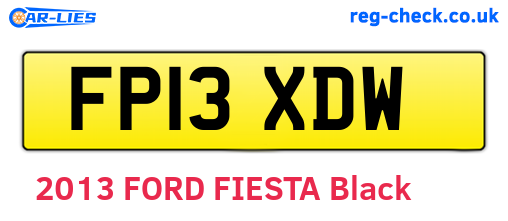 FP13XDW are the vehicle registration plates.
