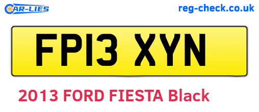FP13XYN are the vehicle registration plates.