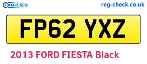 FP62YXZ are the vehicle registration plates.