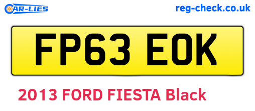 FP63EOK are the vehicle registration plates.