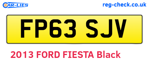FP63SJV are the vehicle registration plates.