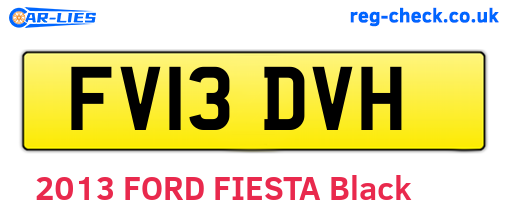 FV13DVH are the vehicle registration plates.