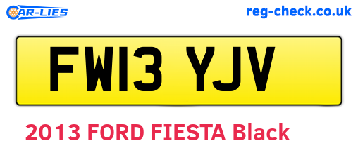 FW13YJV are the vehicle registration plates.