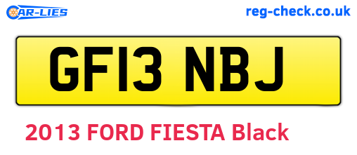 GF13NBJ are the vehicle registration plates.