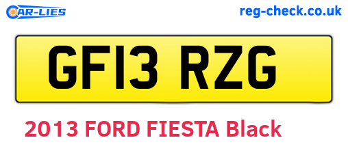 GF13RZG are the vehicle registration plates.