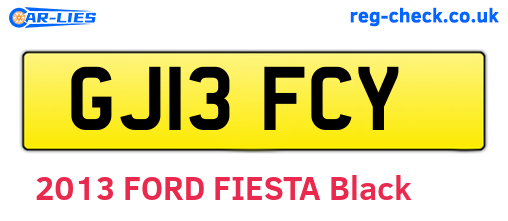 GJ13FCY are the vehicle registration plates.