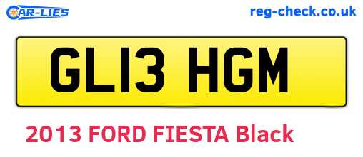 GL13HGM are the vehicle registration plates.