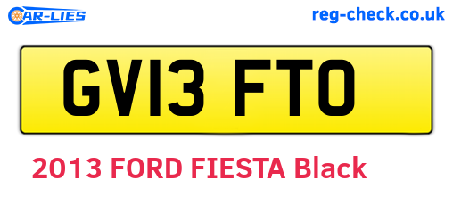 GV13FTO are the vehicle registration plates.