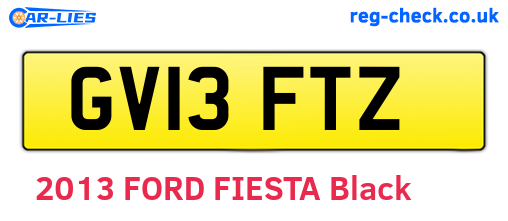 GV13FTZ are the vehicle registration plates.