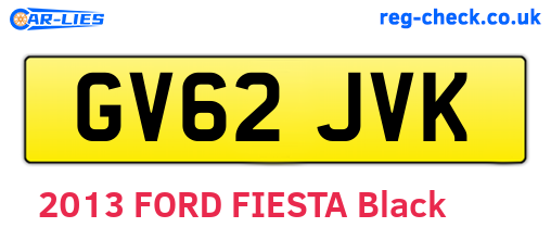 GV62JVK are the vehicle registration plates.