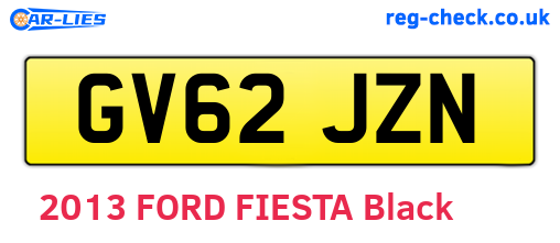 GV62JZN are the vehicle registration plates.