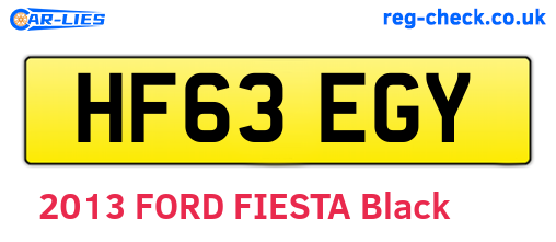 HF63EGY are the vehicle registration plates.