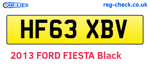 HF63XBV are the vehicle registration plates.
