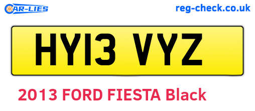 HY13VYZ are the vehicle registration plates.