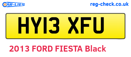 HY13XFU are the vehicle registration plates.