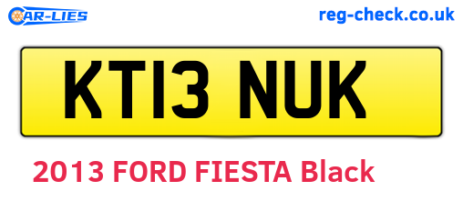 KT13NUK are the vehicle registration plates.