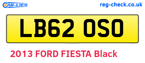 LB62OSO are the vehicle registration plates.