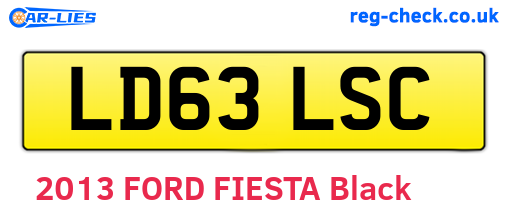 LD63LSC are the vehicle registration plates.