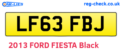 LF63FBJ are the vehicle registration plates.