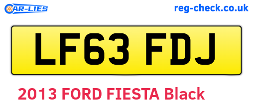 LF63FDJ are the vehicle registration plates.