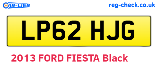 LP62HJG are the vehicle registration plates.
